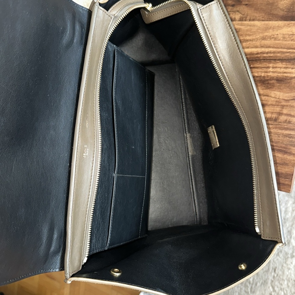 Authentic Céline Trapeze Bag – Tri-Color Leather & Suede | Rare Phoebe Philo Era - Picture 12 of 13